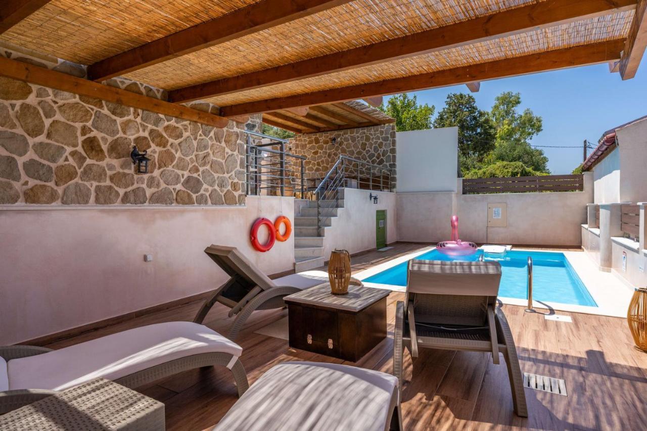Villa Aggel'S House - Stone House - Private Pool - Courtyard - Countryside Views Kato Episkopi Exterior foto